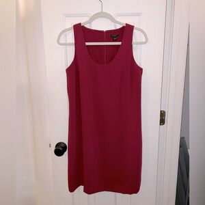 Ann Taylor wine colored sleeveless dress